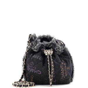Chanel Denim Mood Chain Bucket Bag Logo #199936C33